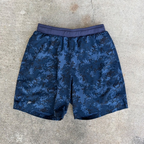Fabletics Other - Fabletics Mens The One Short Blue Digital Camo Lined Athletic Training Shorts 7"